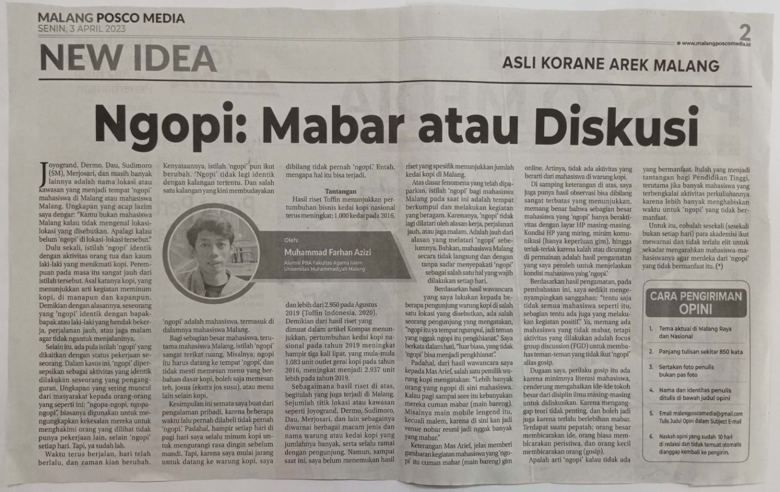 Ngopi: Mabar Atau Diskusi - Malang Posco Media - UMM Dalam Berita Koran ...